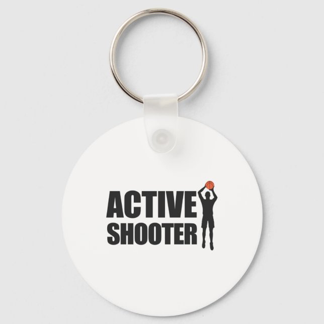 Active Shooter Basketball Player Basketball Active Key Ring (Front)