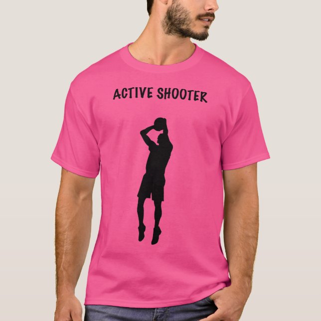 Active Shooter Basketball T-Shirt (Front)