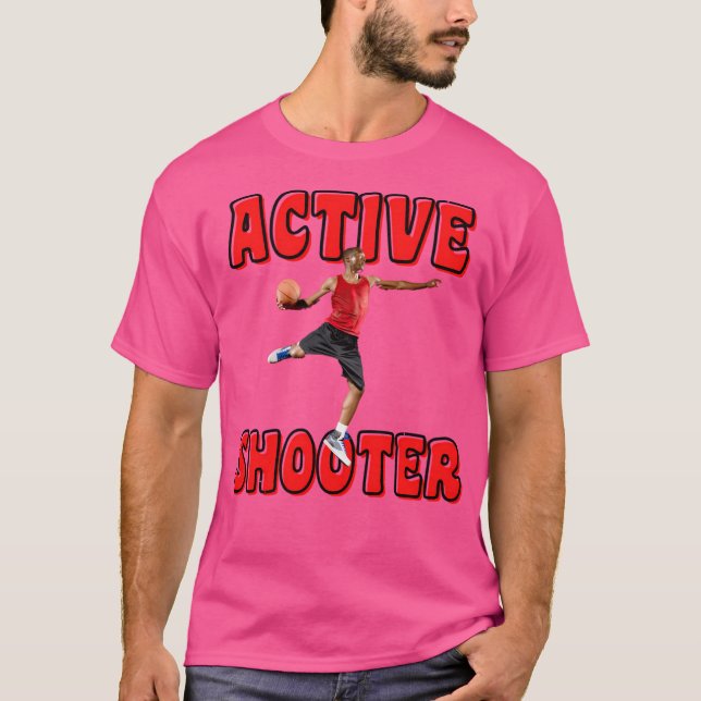 Active Shooter Basketball T-Shirt (Front)