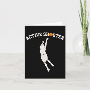 Active Shooter Bysketbyll Lovers Men Women 4  Card