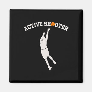 Active Shooter Bysketbyll Lovers Men Women 4 Magnet