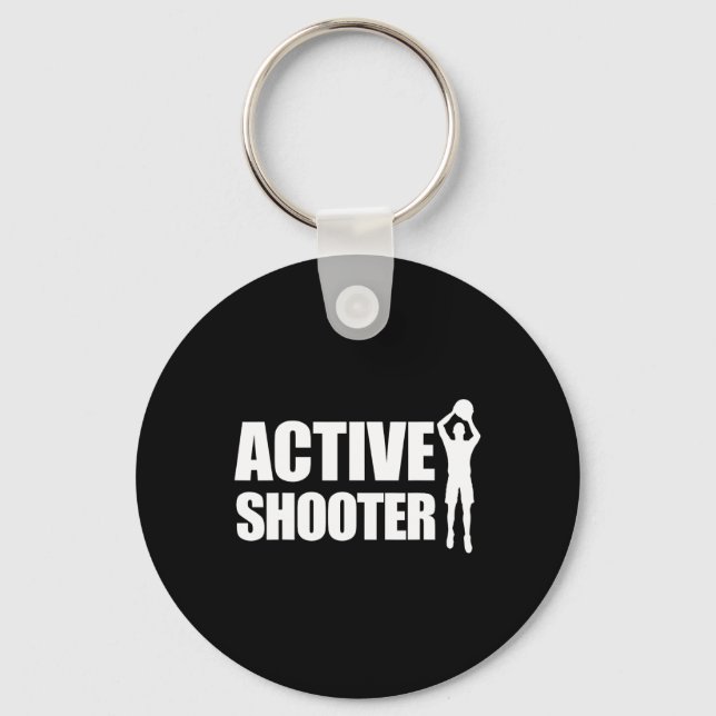 Active Shooter Bysketbyll Player Bysketbyll Active Key Ring (Front)
