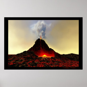 ACTIVE VOLCANO PRINT