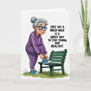 Active Woman Birthday Card