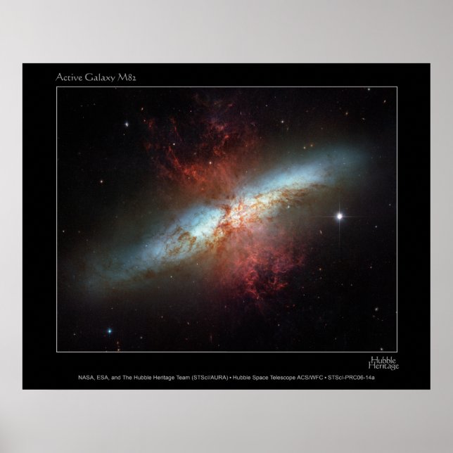 ActiveGalaxyM82-2006-14a Poster (Front)