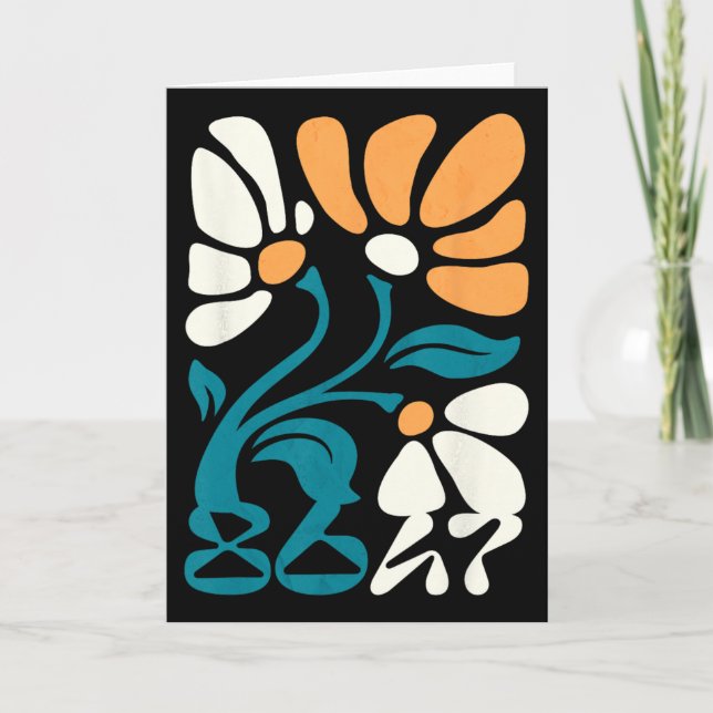 Activism Subtle Groovy Floral Boho Political Prote Card (Front)