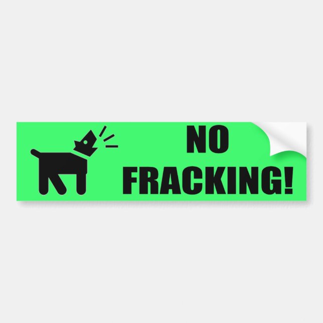Activist Dog: No Fracking Bumper Sticker (Front)