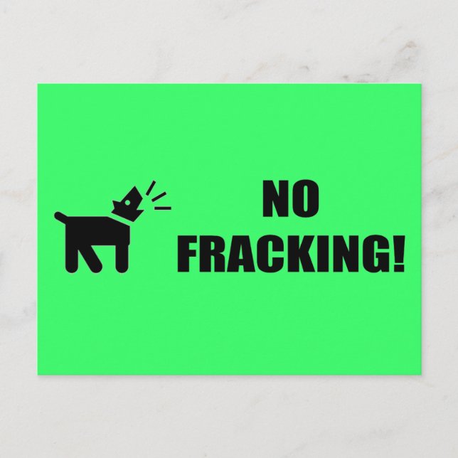 Activist Dog: No Fracking Postcard (Front)