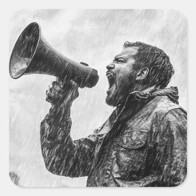 Activist Square Sticker (Front)