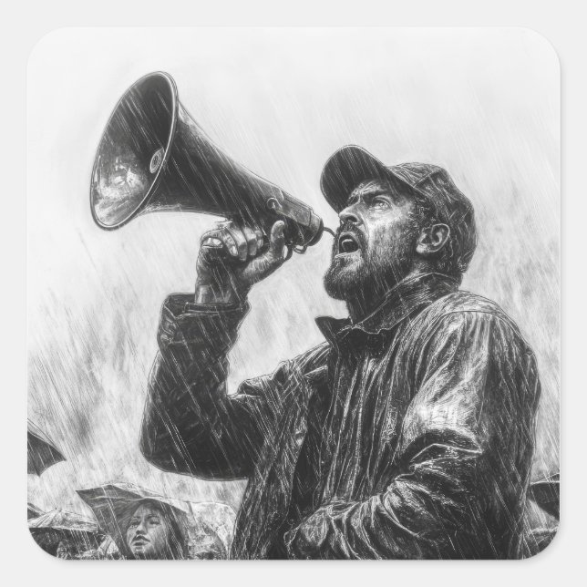 Activist Square Sticker (Front)