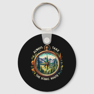 Activities Always Take The Scenic Route Comp Outdo Key Ring