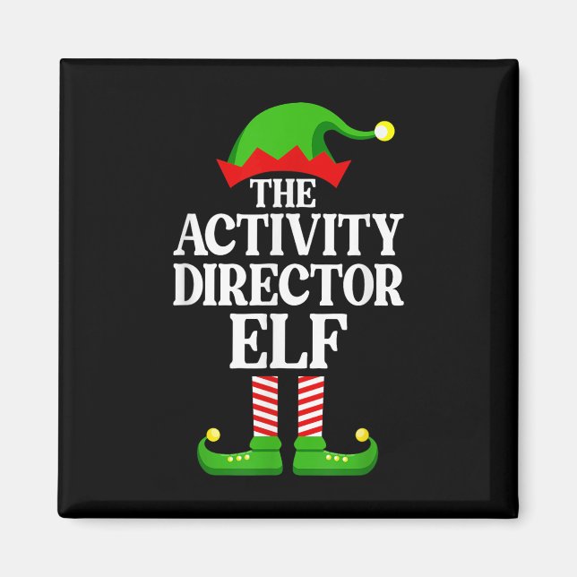 Activity Director Elf Family Matching Group Funny  Magnet (Front)