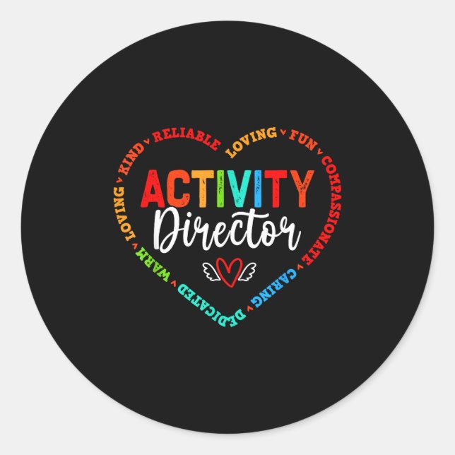 Activity Director Squad Professionals Week Classic Round Sticker (Front)
