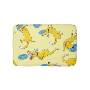 Activity dogs: frisbee sports pattern bath mat