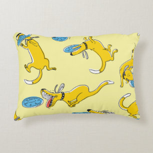 Activity dogs: frisbee sports pattern decorative cushion