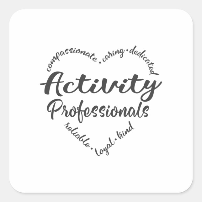 Activity Professional, Activities director Square Sticker (Front)