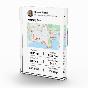 Activity Runner Mug GPX Data Plaque