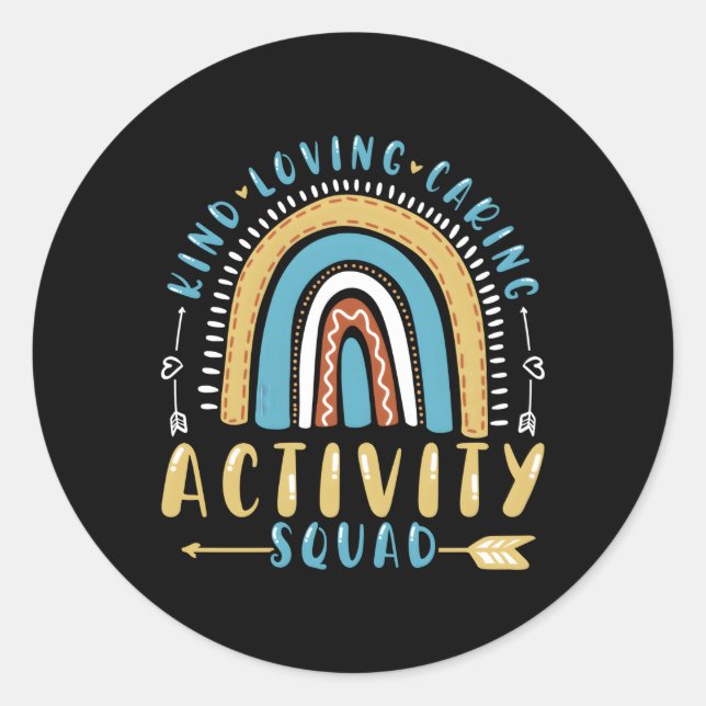 Activity Squad Activity Director Activity Assistan Classic Round Sticker (Front)