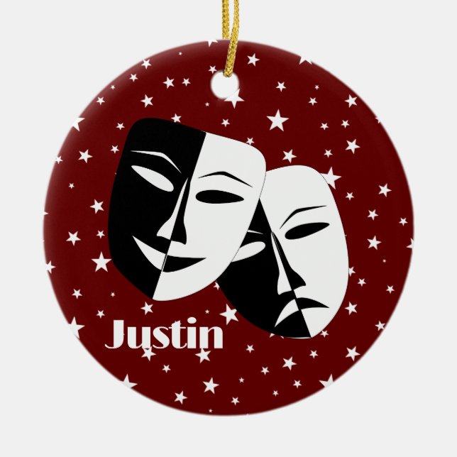 Actor Acting Theatre Design Ceramic Ornament (Front)