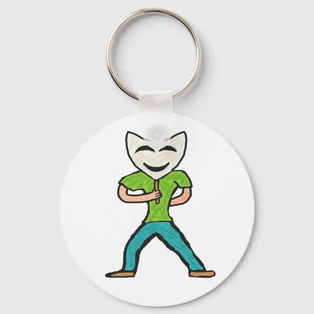 Actor Acting With Mask Key Ring (Front)