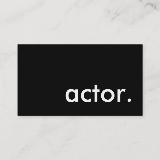 actor. business card (Front)