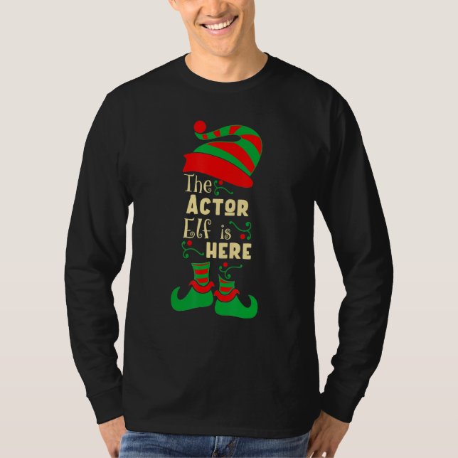 Actor Elf Christmas Matching Family Christmas T-Shirt (Front)