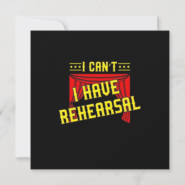 Actor Have Rehearsal Invitation (Front)