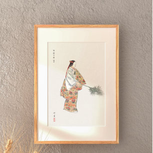 Actor in the No Play Hanjo 1925 by Kogyo Tsukioka Poster