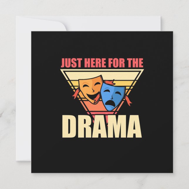 Actor Just Here For The Drama Invitation (Front)