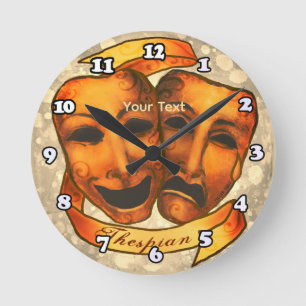 Actor Masks Round Clock