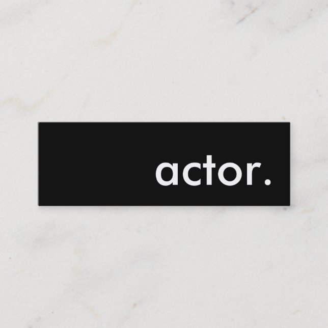actor. mini business card (Front)