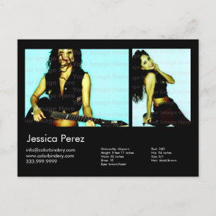 Actor/Model 2 Shot Black Headshot Card