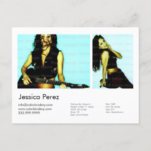 Actor & Model 2 Shot Headshot Comp Postcard