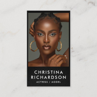 Actor model dancer photo trendy contemporary bold business card