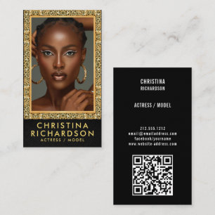 Actor model dancer photo trendy contemporary bold business card