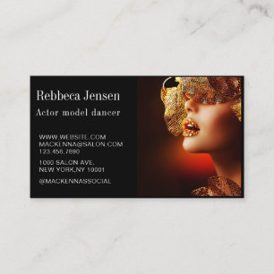 Actor model dancer photo trendy contemporary bold business card