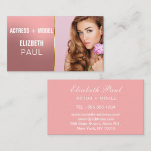 Actor model dancer photo trendy contemporary kraft business card