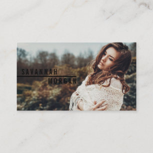 Actor models dancer photo modern black typography business card