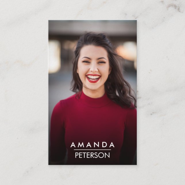 Actor Models Dancer Photo QR CODE Business Card (Front)