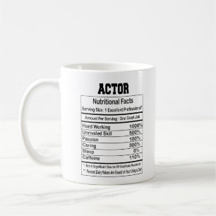 Actor Nutrition Facts Mug