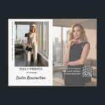 Actor Promo Card | 3 Photo Composite Postcard<br><div class="desc">These actor promo cards are the perfect way to announce your latest projects to agents, fans, and supporters. Featuring one photo on the front, and two additional on the back, edit the text fields with your details for a customized promo postcard for actors. To generate the QR code, copy and...</div>