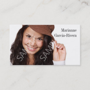 Actor Subtle Floral Headshot Business Card