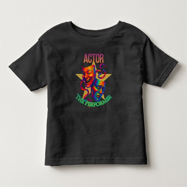 Actor - The Performer Fine Jersey Dark Toddler T-Shirt (Front)
