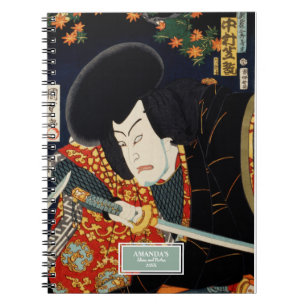Actor With A Samurai Sword Toyohara Kunichika Notebook