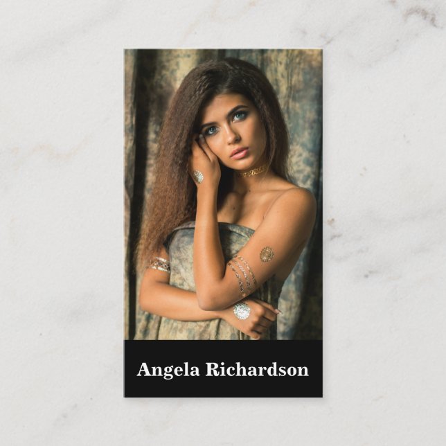 Actors and Models Modern Minimalist Business Card (Front)