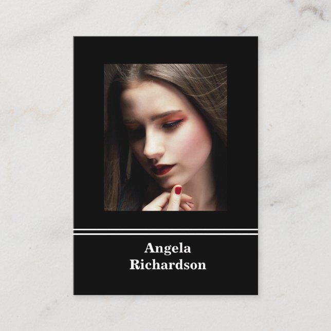 Actors and Models Modern Minimalist Business Card (Front)