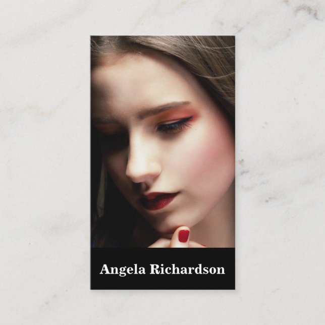 Actors and Models Modern Minimalist Business Card (Front)