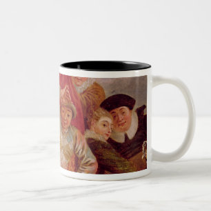 Actors of the Comedie Italienne Two-Tone Coffee Mug