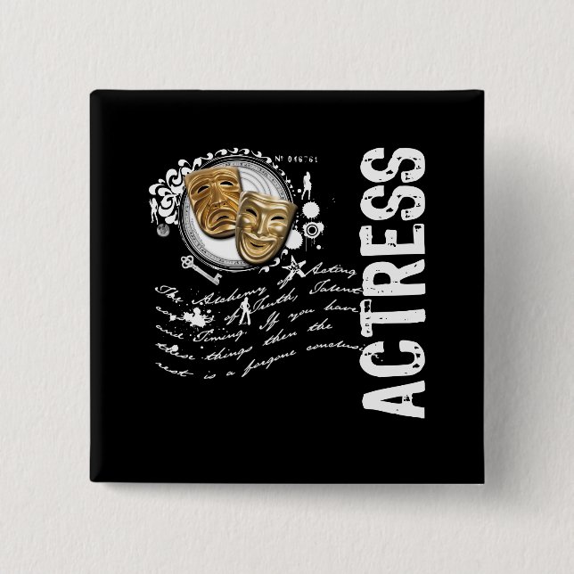 Actress Alchemy of Acting 15 Cm Square Badge (Front)