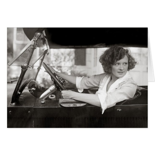 Actress Behind the Wheel, 1921 (Front Horizontal)